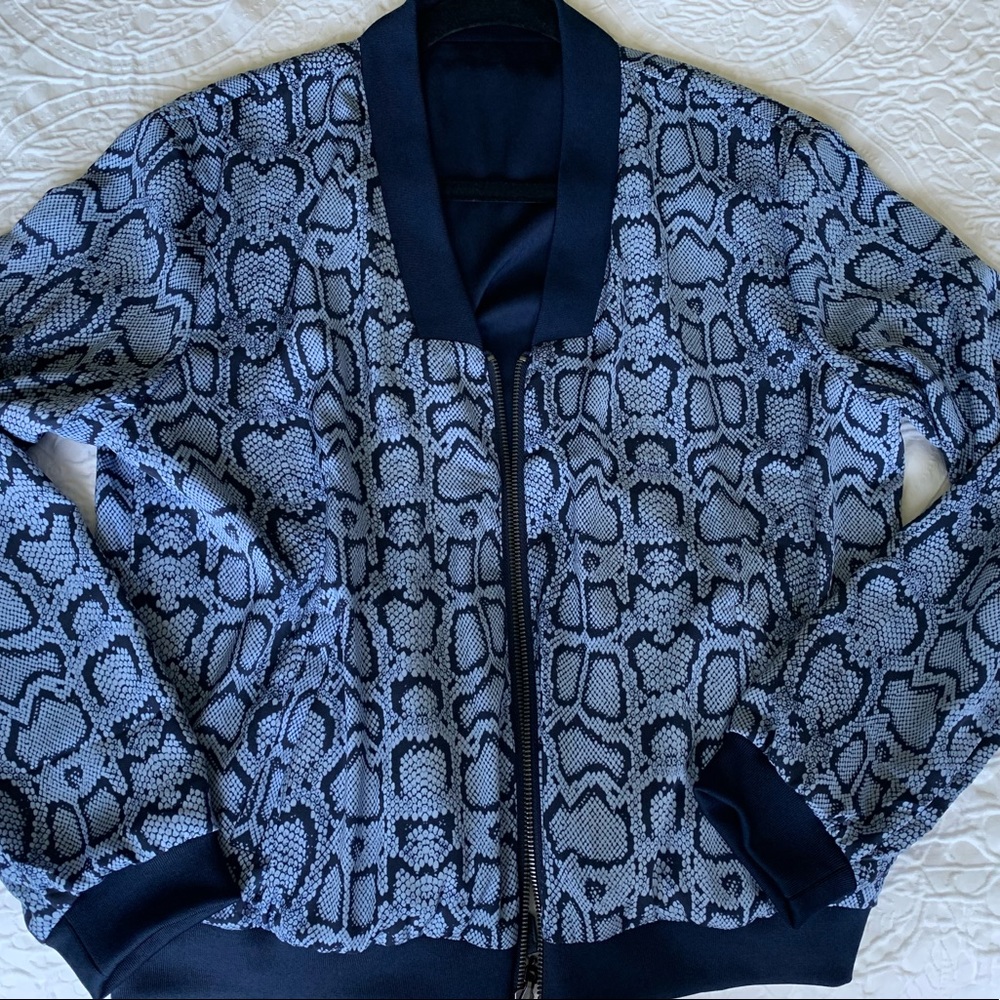 COPY - Navy Snake Inspired 2 way jacket